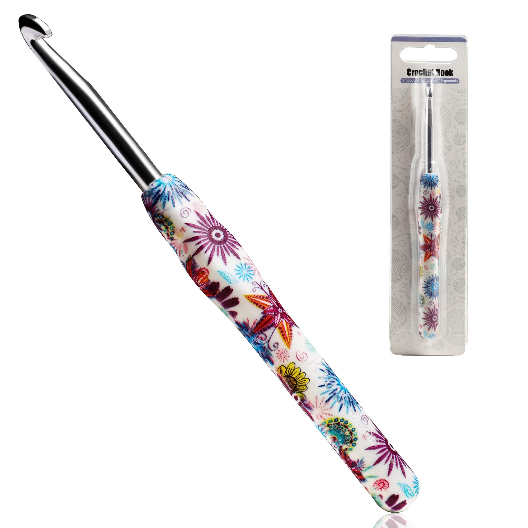 6.5mm Crochet Hook Size K Ergonomic Soft Grip for Arthritic Hands Yarn