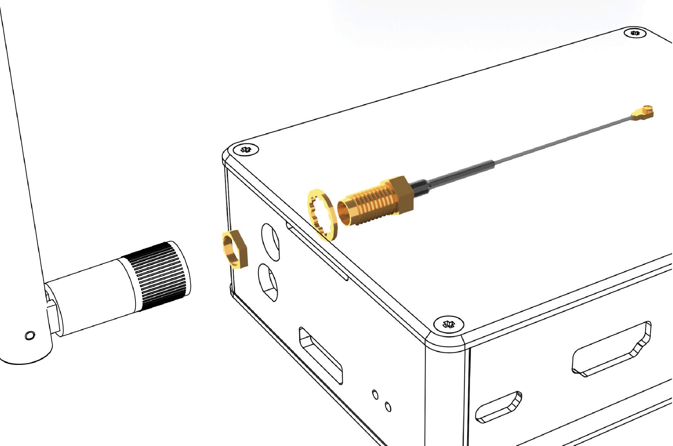 Akasa I-PEX MHF4L To RP-SMA Female Pigtail Cable | 220mm | 2pcs | Compatible With Intel NUC, Asus PN50 & Other SFF Mainboards | A-ATC01-220GR