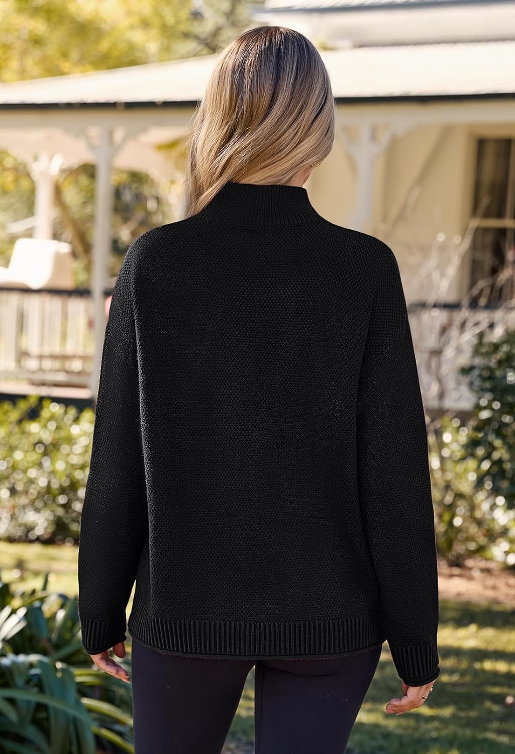 MEROKEETY Women's Turtleneck Long Sleeve Sweater 2025 Fall Cozy Knit Loose Casual Trendy Pullover Tops Winter Clothes - Image 4