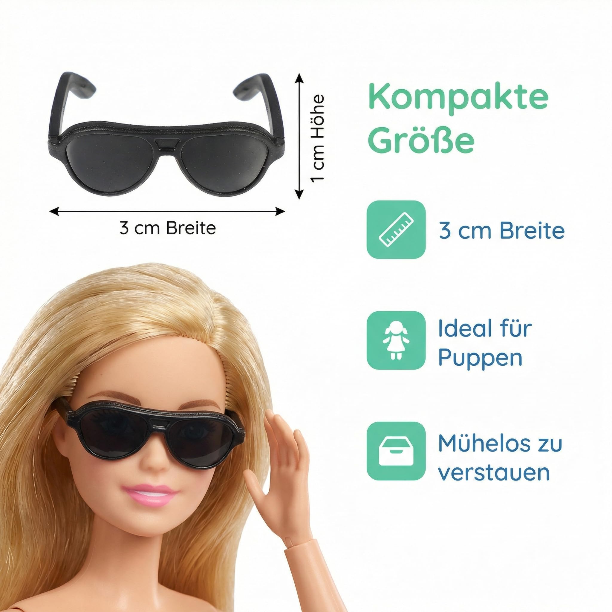 Occhiali Da Sole In Scala 1/6 Per Action Figure Da 12 Pollici - Accessorio Moda Per Bambole Collezionabili - 2