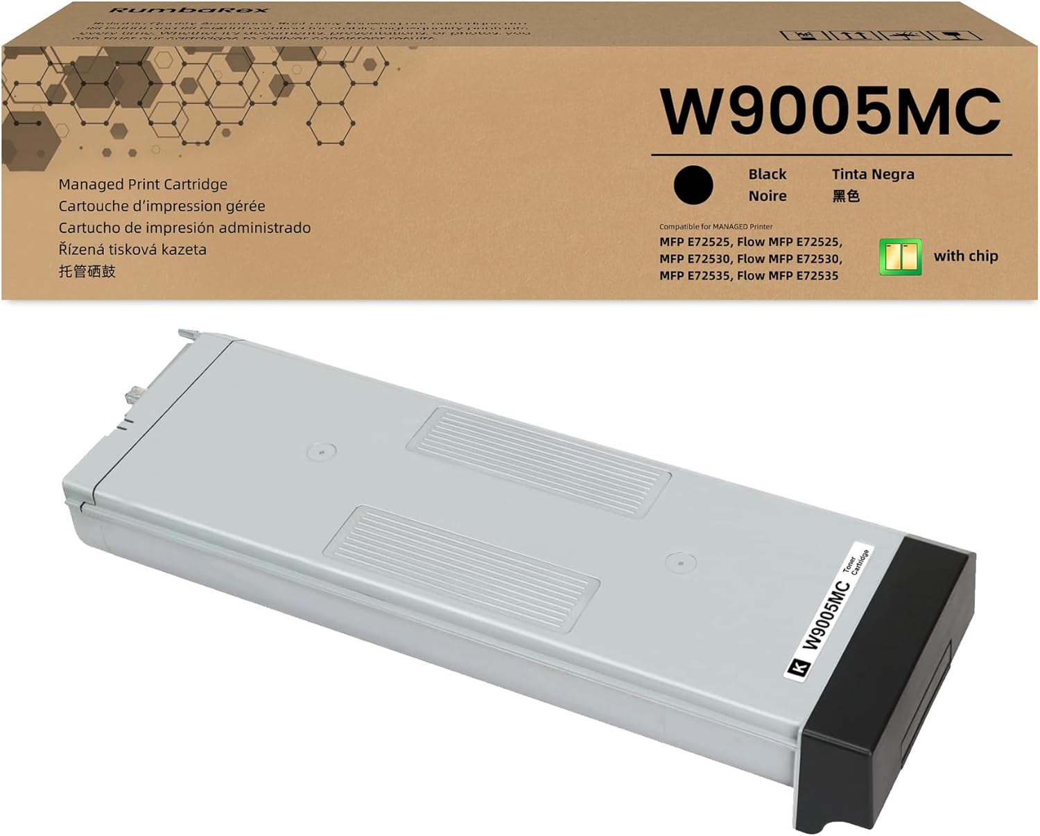 W9005MC Toner Cartridge Replacement for HP W9005MC Toner Cartridge Works with Managed MFP E72525dn E72530dn E72535dn E72525z E72530z E72535z Printer Ink 1-Pack, Black