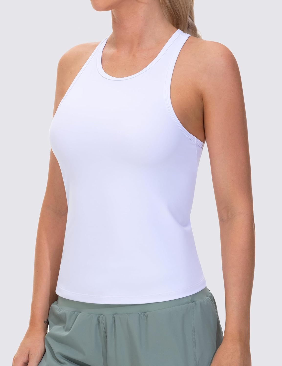 THE GYM PEOPLE Racerback Workout Tank Tops for Women Slim Fit Sleeveless Basic Athletic Running Yoga Shirts - Image 4