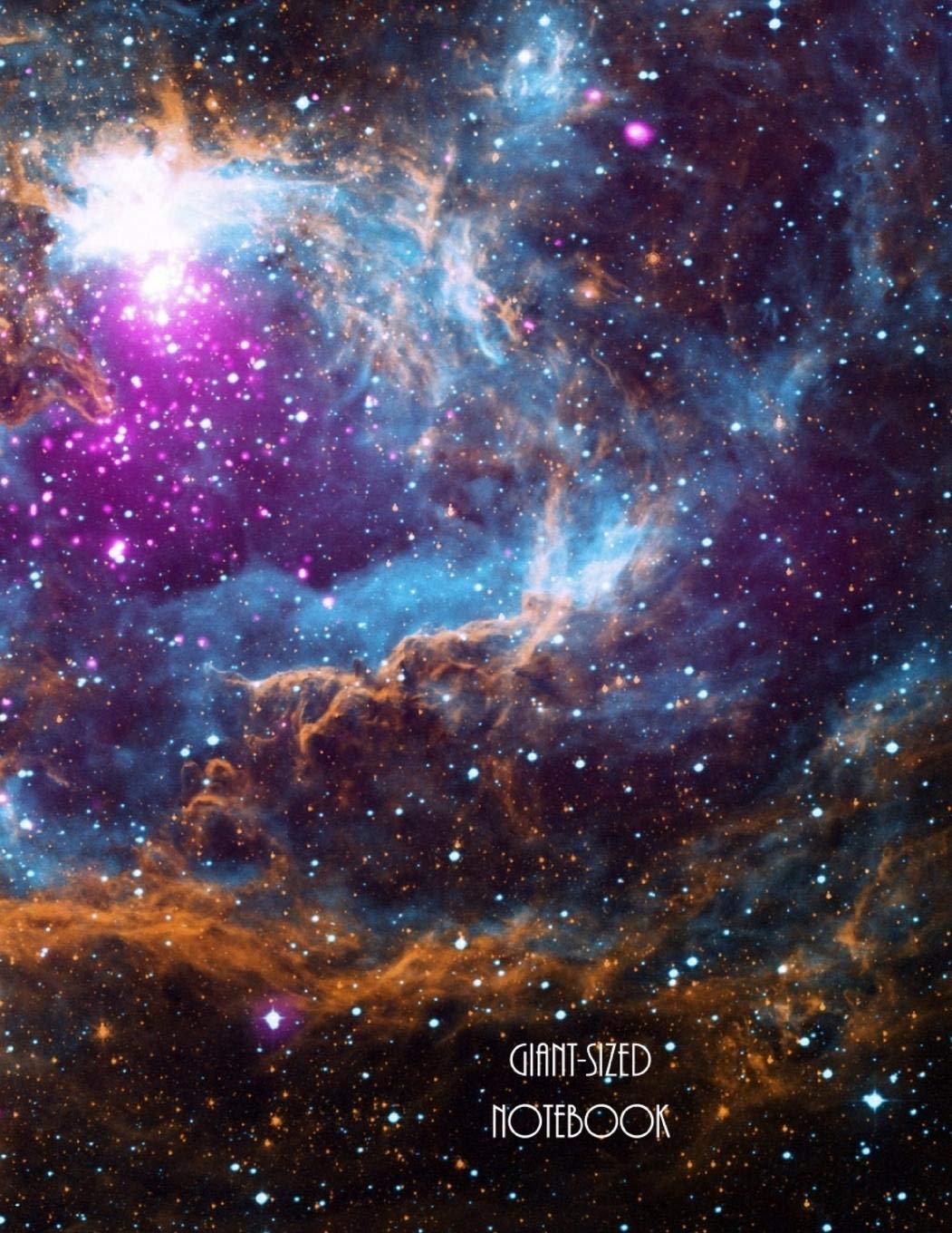Giant-Sized Notebook: Jumbo Nebula Design Notebook, Journal, 500 Pages, 250 Ruled Sheets
