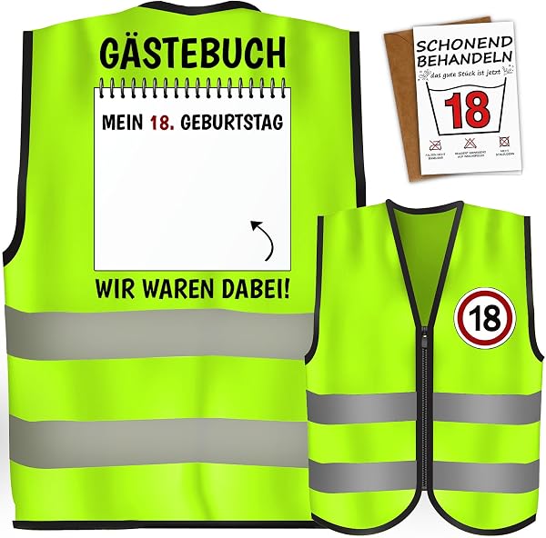 Giftota 18-90 Geburtstag Geschenk Junge, Geburtstag für Junge mit Grußkarten, WIR Waren DABEI Geburtstag Weste, Geburtstagsgeschenk für Männer, Lustige Geschenke Geburtstag für Parteien - 1
