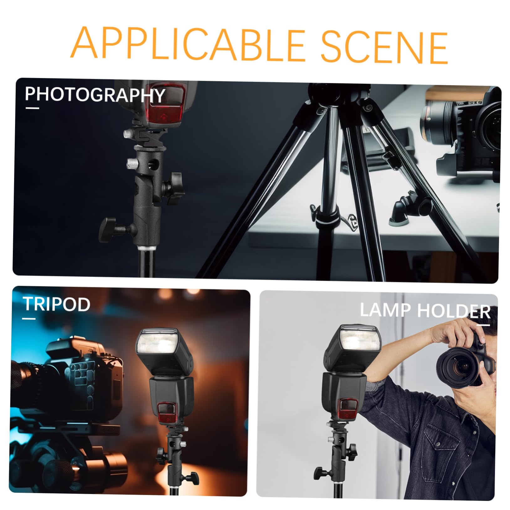 ARTIBETTER 2pcs Umbrella Stand Base Tripod Adapter E Type Flash Umbrella Stand Tripod Light Stand Camera Stand Flash Holder Bracket Umbrella Base Stand Black Aluminum Metal &