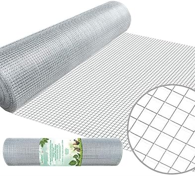 Amagabeli 20in X 82ft Hardware Cloth 1 2in Square Mesh Hardware Cloth Hot Dipped Galvanized Welded Wire Mesh Fencing Wire Diameter 0 7mm Wire Chicken Coop For Vegetables Garden Fruits Animal Enclosure Amazon Com