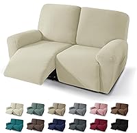 Vista 28 de JIVINER 5 Piezas Fundas Elásticas para Sofá Reclinable Funda para Sofá Reclinable con Parte Inferior Elástica Jacquard Ajustada Reclinable Funda