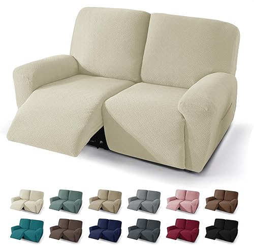 Miniatura 28 de JIVINER 5 Piezas Fundas Elásticas para Sofá Reclinable Funda para Sofá Reclinable con Parte Inferior Elástica Jacquard Ajustada Reclinable Funda