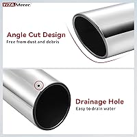 Vista 6 de YITAMOTOR Punta de escape de 2.5 pulgadas, entrada de 4 pulgadas, salida de 4 pulgadas, longitud total, puntas de escape diésel profesional, punta