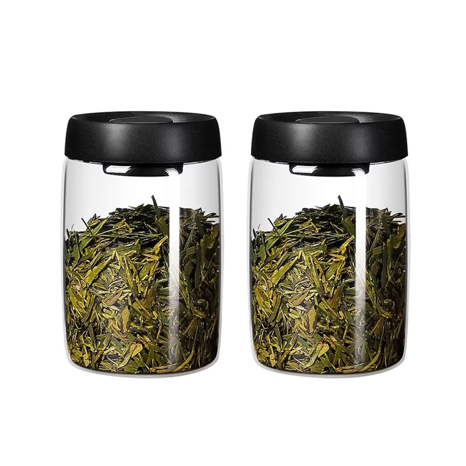 Amazon｜茶器 お茶の保管 透明ガラス茶保存容器コーヒー容器真空