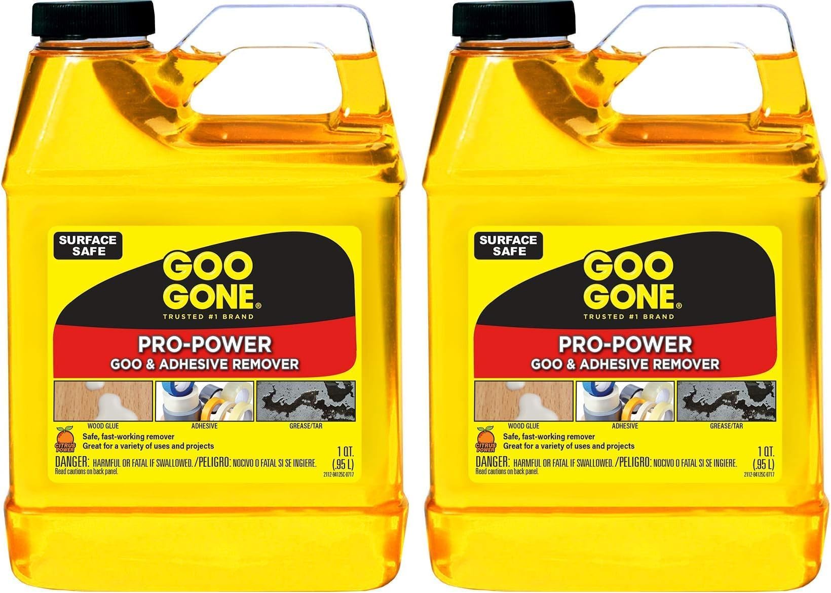 Goo Gone Pro-Power - Professional Strength Adhesive Remover - 32 Fl. Oz. Jug (Pack of 2)