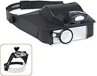 Vista 1 de Carson LumiVisor Head Magnifier - Black Head Visor with LED Lighted Magnifier (2x/3x/5x/6x) (LV-10)