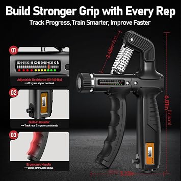FitBeast Wrist Roller Forearm Strengthener with Grip Trainer & Loading Pin