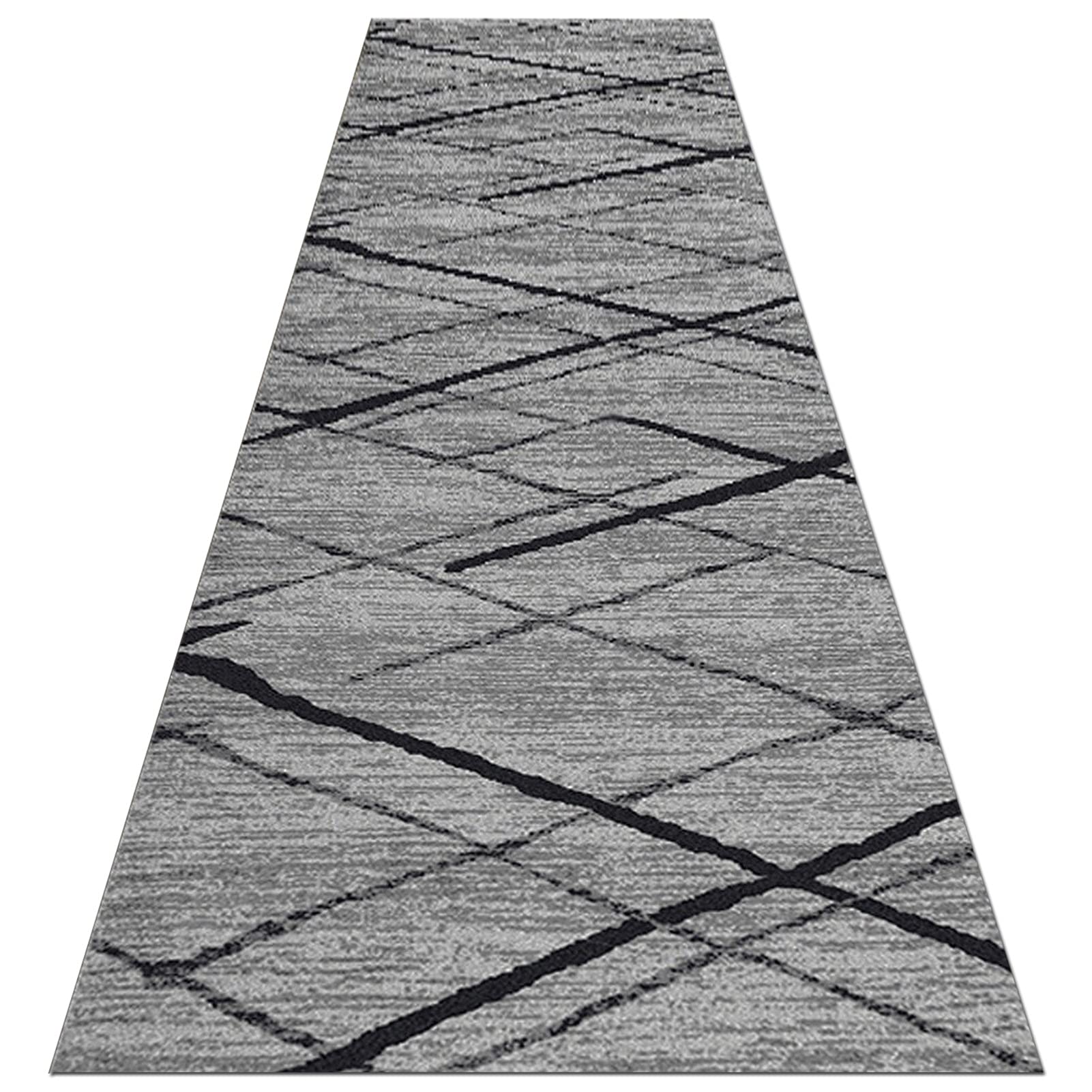 Yjrbz Dark Gray Modern Runner Rug Hallway Gray Carpet Runner 1M 1.5M 2M 2.5M 3M 3.5M 4M 4.5M 5M 5.5M 6M Extra Long Carpet For Home Kitchen Corridor Or Stairs (Color : Size : 120×500Cm/3.9Ft×16.4Ft)