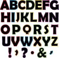 Vista 8 de Juego de 150 letras grandes de 6 pulgadas para tablón de anuncios, letras recortadas del alfabeto de aula negras para exhibición en tablón