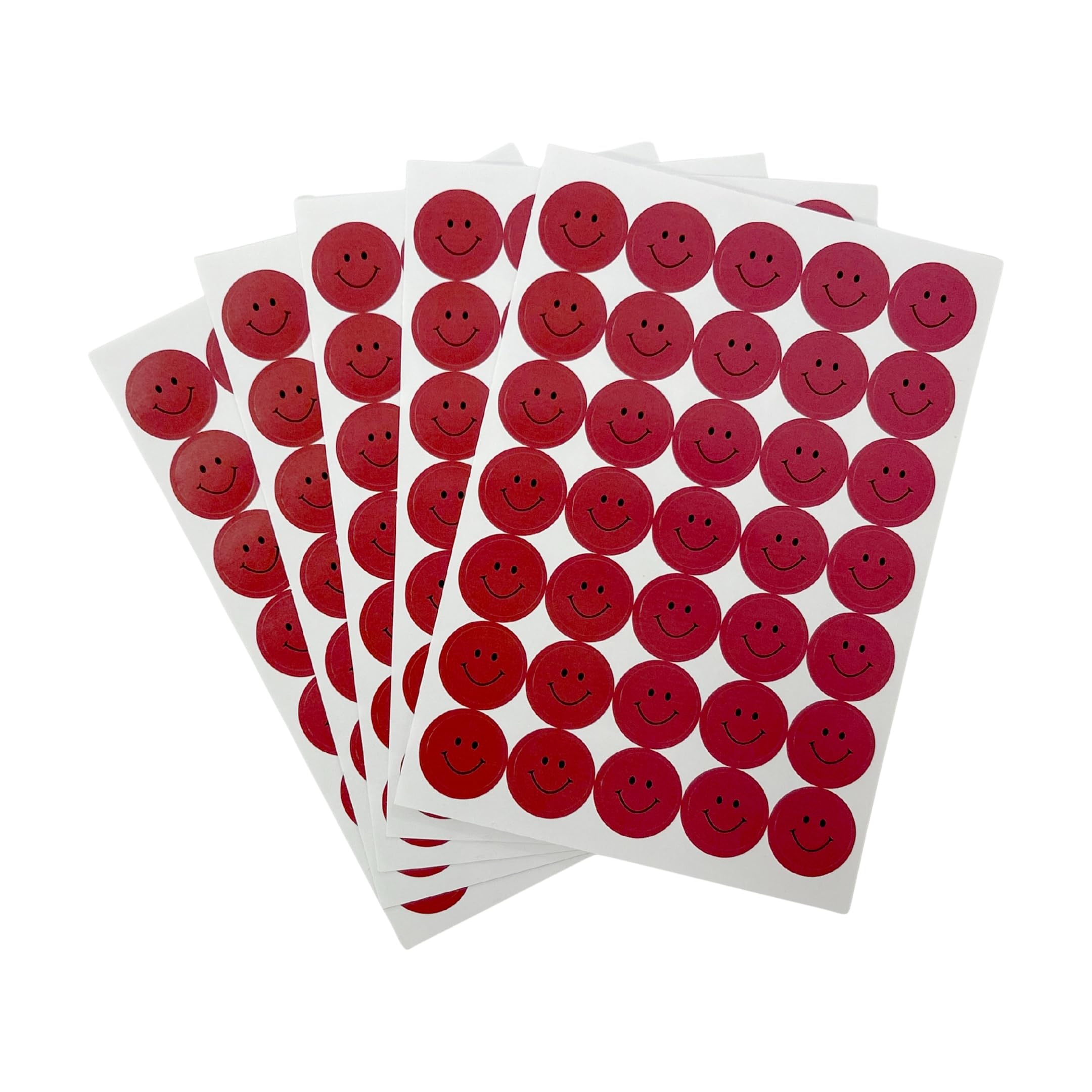 Pack of 420 Dark Pink Smile Face 24mm Self-Adhesive Labels