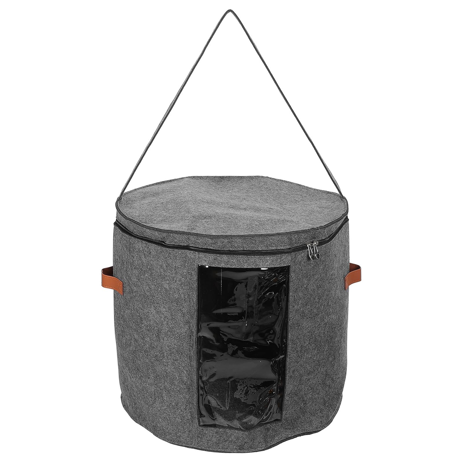 Boîte de rangement ronde pour chapeaux robuste avec couvercle pour stopper l'écrasement des bords