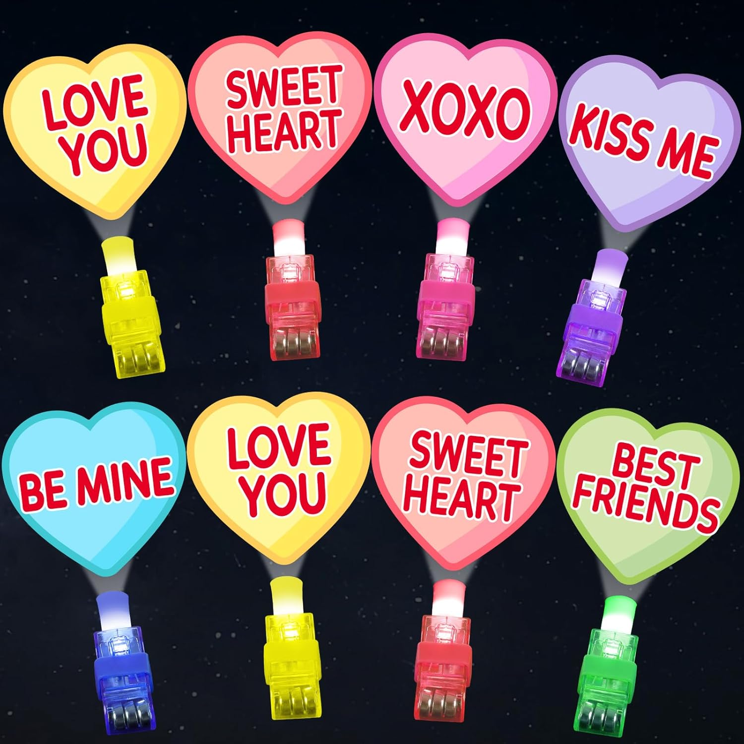 36Pcs 1950s Retro LED Finger Lights 50s Party Favors Glow in the Dark Light Up Finger Lights 90s Themed Toys Bulk for Kids Birthday Party Goodie Bag Stuffer Birthday Gifts Classroom Prize