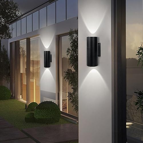 Miniatura 2 de Luces de arriba y abajo para exteriores, lámpara cilíndrica de aluminio impermeable, accesorio de iluminación de pared exterior para casa, porche,