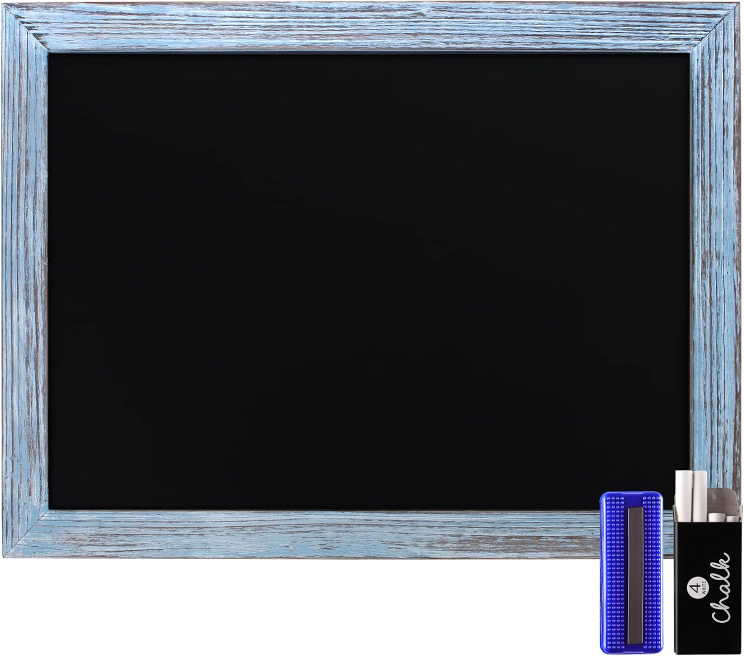 HBCY Creations Rustic Blue Magnetic Wall Chalkboard, 18" x 24" Framed Decorative Chalkboard - Great for Kitchen Decor, Weddings, Restaurant Menus and More! … (18" x 24")… 5 - Rustic Blue 18 x 24 Inch