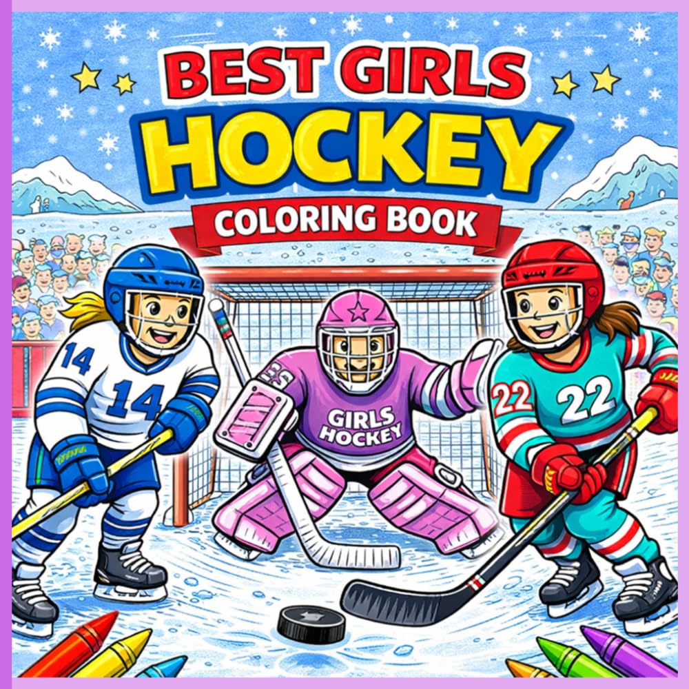BEST GIRLS HOCKEY COLORING BOOK
