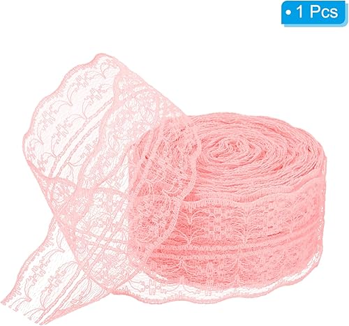 Miniatura 3 de PATIKIL Cinta de encaje de 1.8 pulgadas de ancho, 25 yardas, paquete de regalo de rollo de encaje de costura, envoltura floral para fiesta,