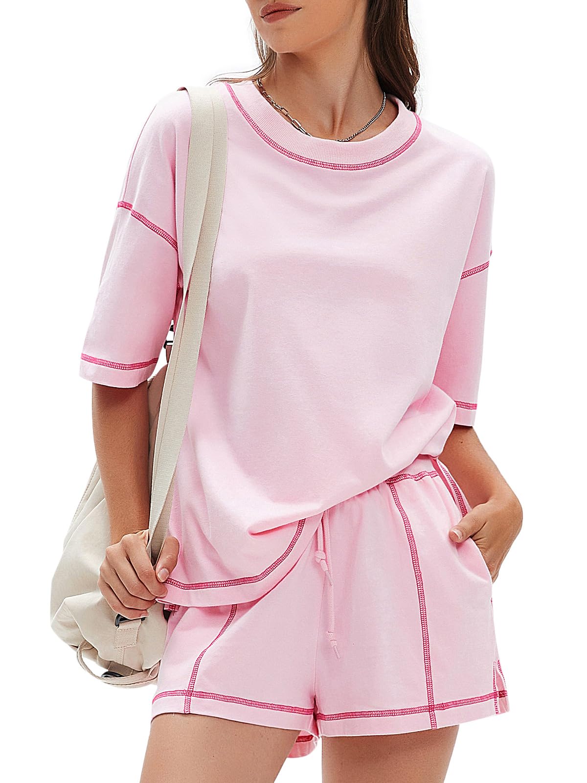 EXLURA Women's 2 Piece Cotton Set