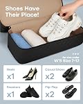 HOTOR Travel Duffel Bag - Large Weekender Bags for Women, Carry On Bag with Shoe Compartment, Overnight Bag with Toiletry Bag for Travel Essentials and Travel Accessories, Black, 34.0 x 45.0 x 20.0 cm
