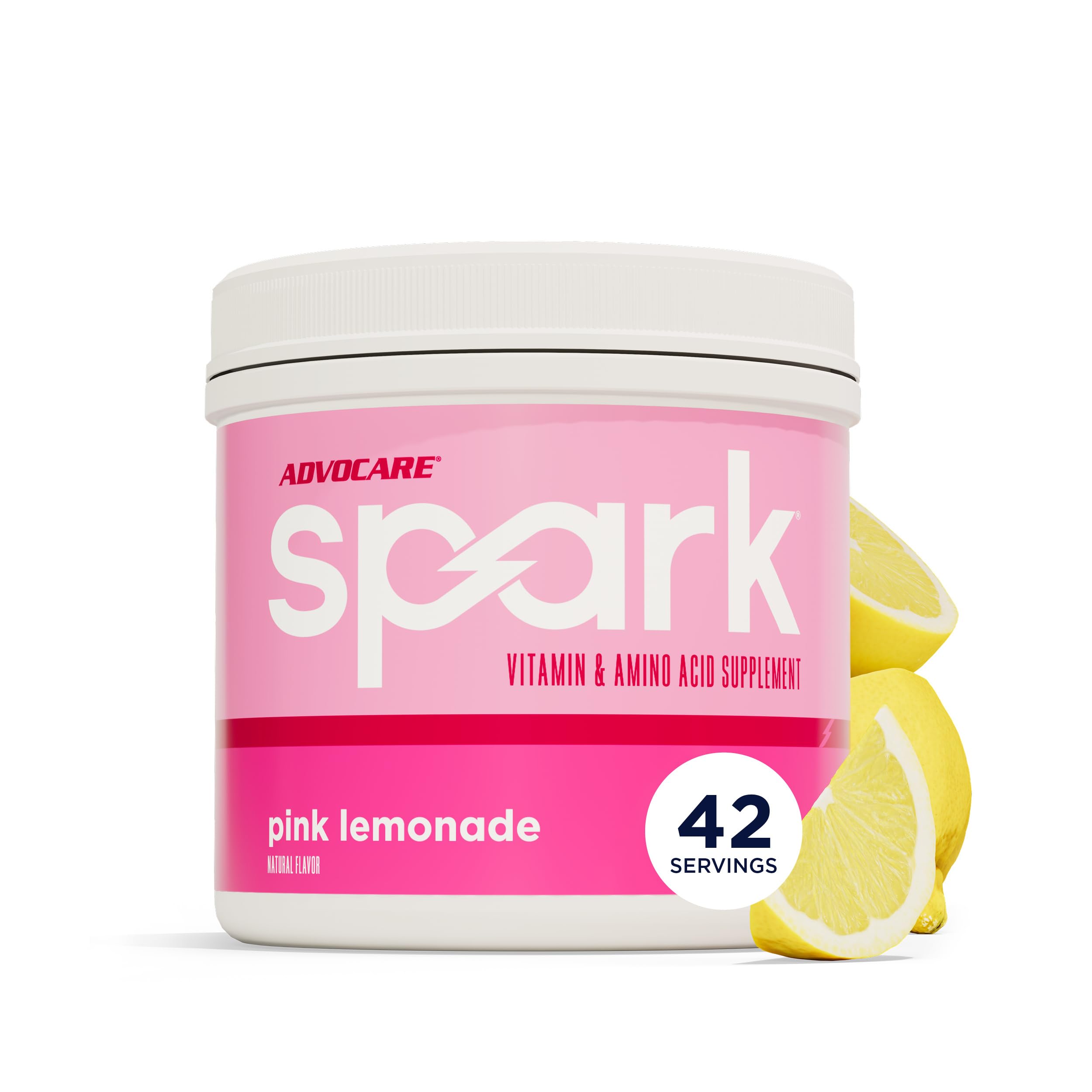 AdvoCare Spark - Energy Drink Mix - Vitamin & Amino Acid Supplement - Supports Energy & Focus - Portable Immune Support - Sugar-Free - Pink Lemonade - 10.5 oz (42 Servings)