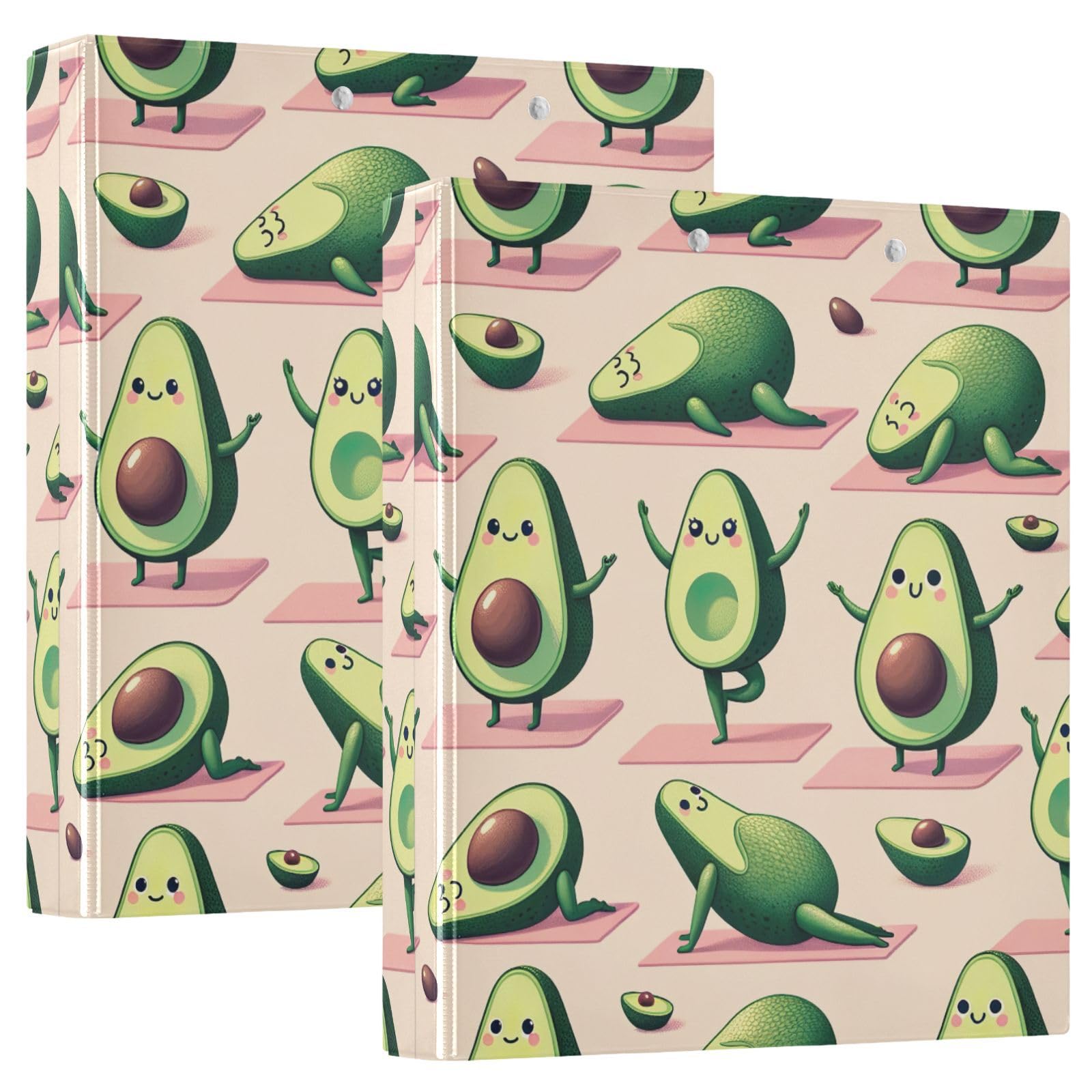 Classeur imprimé mignon vert avocat pour fournitures scolaires et de bureau - 8