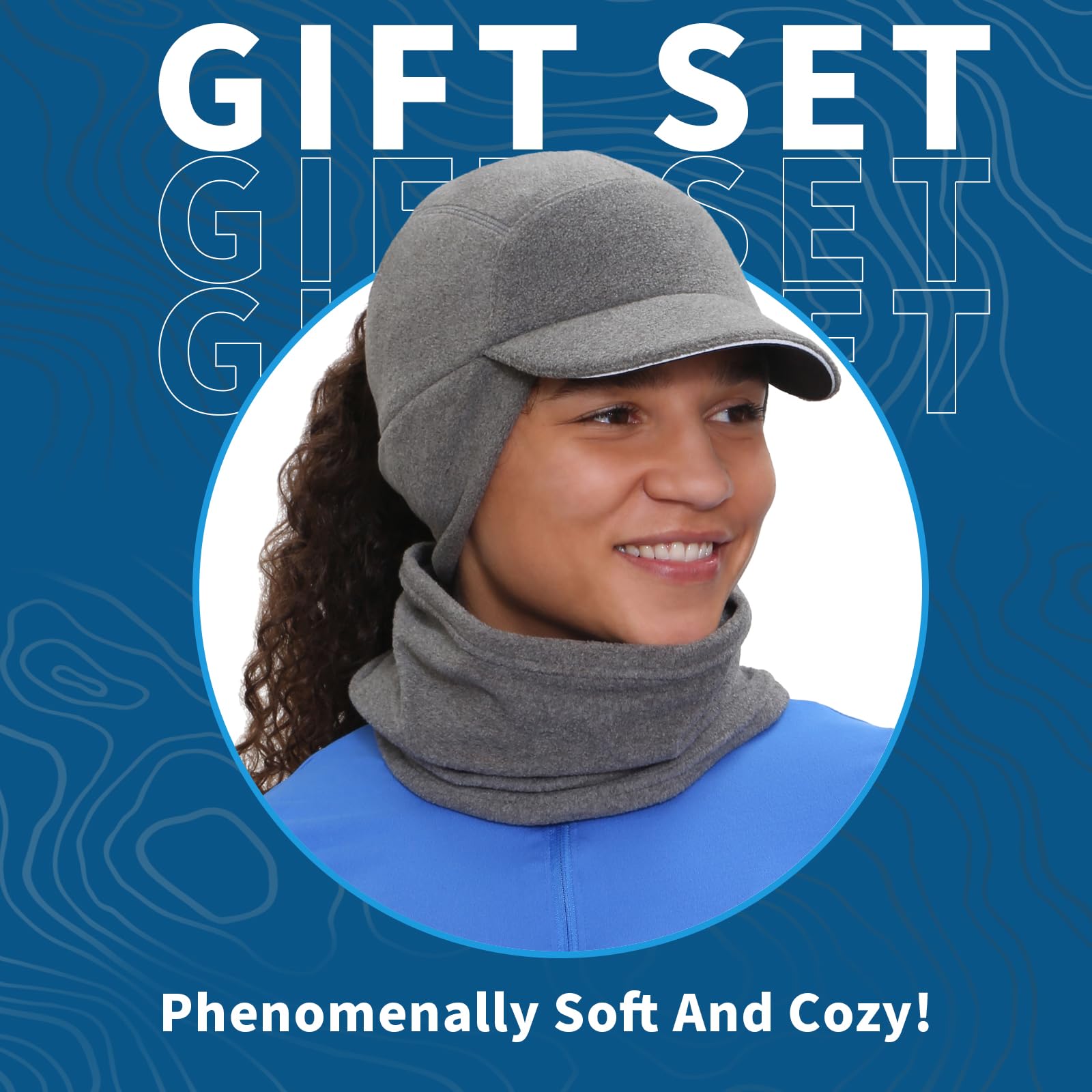 TrailHeads Damen Trailblazer Adventure Pferdeschwanzmütze und Microfleece Halswärmer Geschenkset