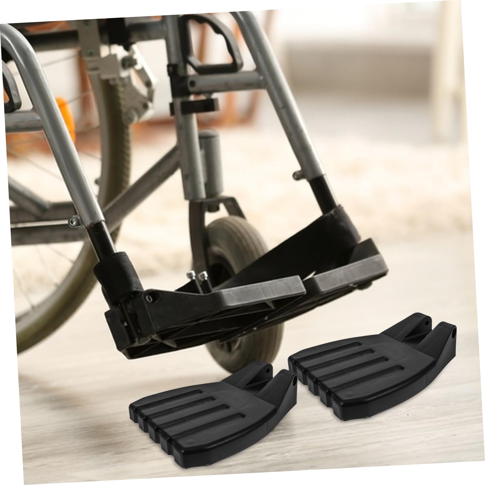 Healeved 8piezas Reposapiés De Rueda Para De Repuestos Ergonómicos y Duraderos Instalación Rápida Compatible Discapacitados y Mayores