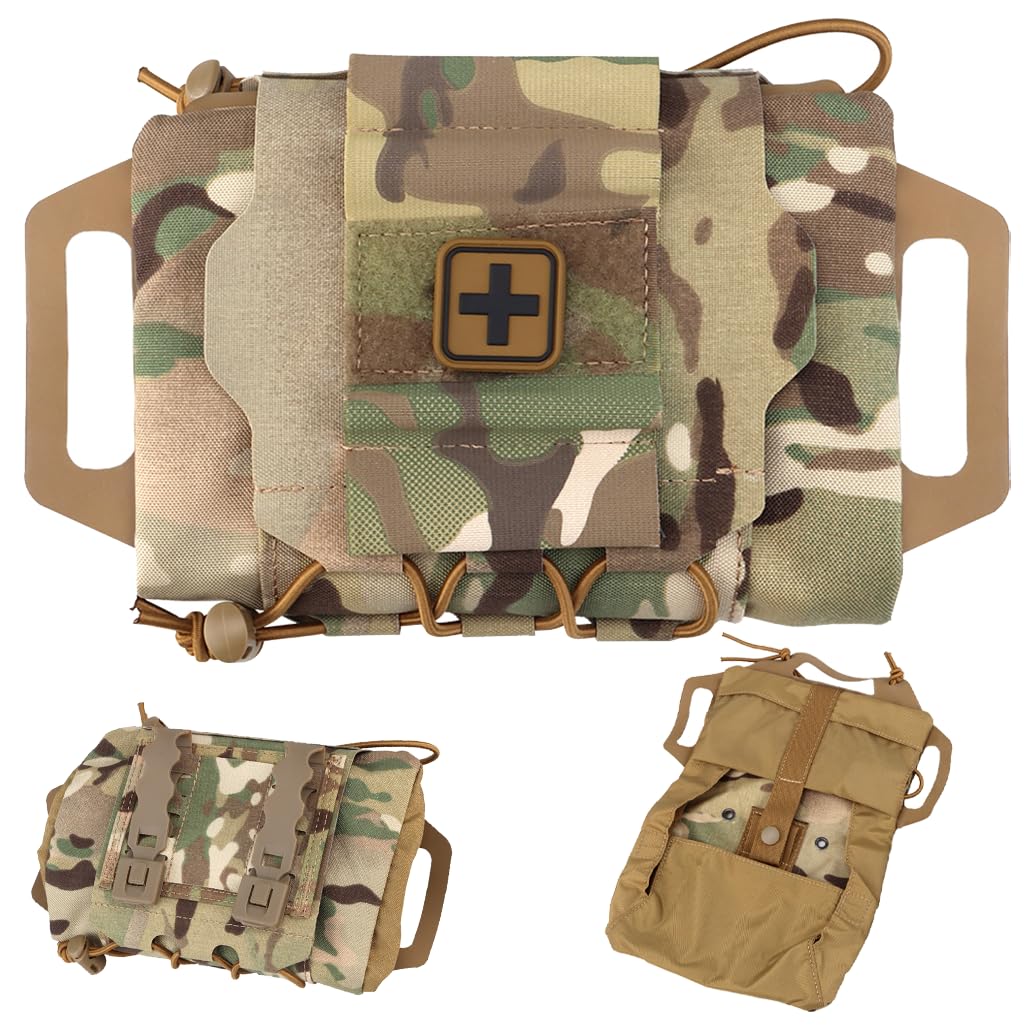Bolsa táctica de emergencia médica Molle Botiquines de primeros auxilios IFAK, chaleco Molle cinturón mochila accesorio para deportes al aire libre caza airsoft