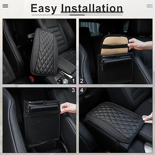 Miniatura 3 de Amiss Cojín universal para consola central de automóvil, funda universal impermeable para caja de asiento de reposabrazos de automóvil, accesorios