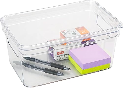 Miniatura 8 de Simplify Contenedor de almacenamiento grande y supertransparente con tapa