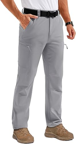 TACVASEN Pantalones cargo de senderismo para hombre con 6 bolsillos, ligeros, resistentes al agua, de secado rápido, pantalones de viaje para