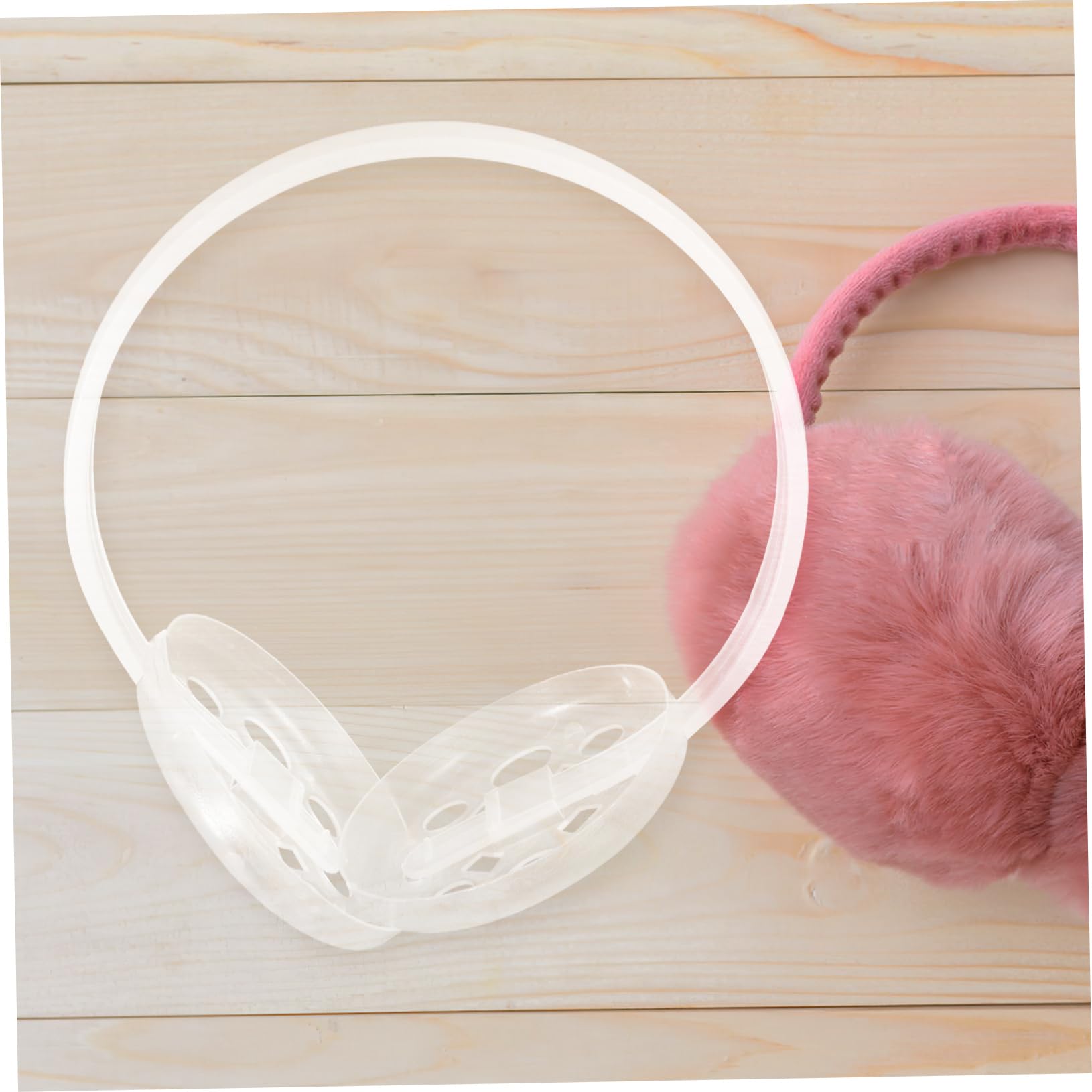LIFKOME 2 Pcs DIY Earmuff Frame Shelf Plastic White Warm Earmuff Frame Rack Plastic Earmuff Frame Rack Earmuff Frame Shelf