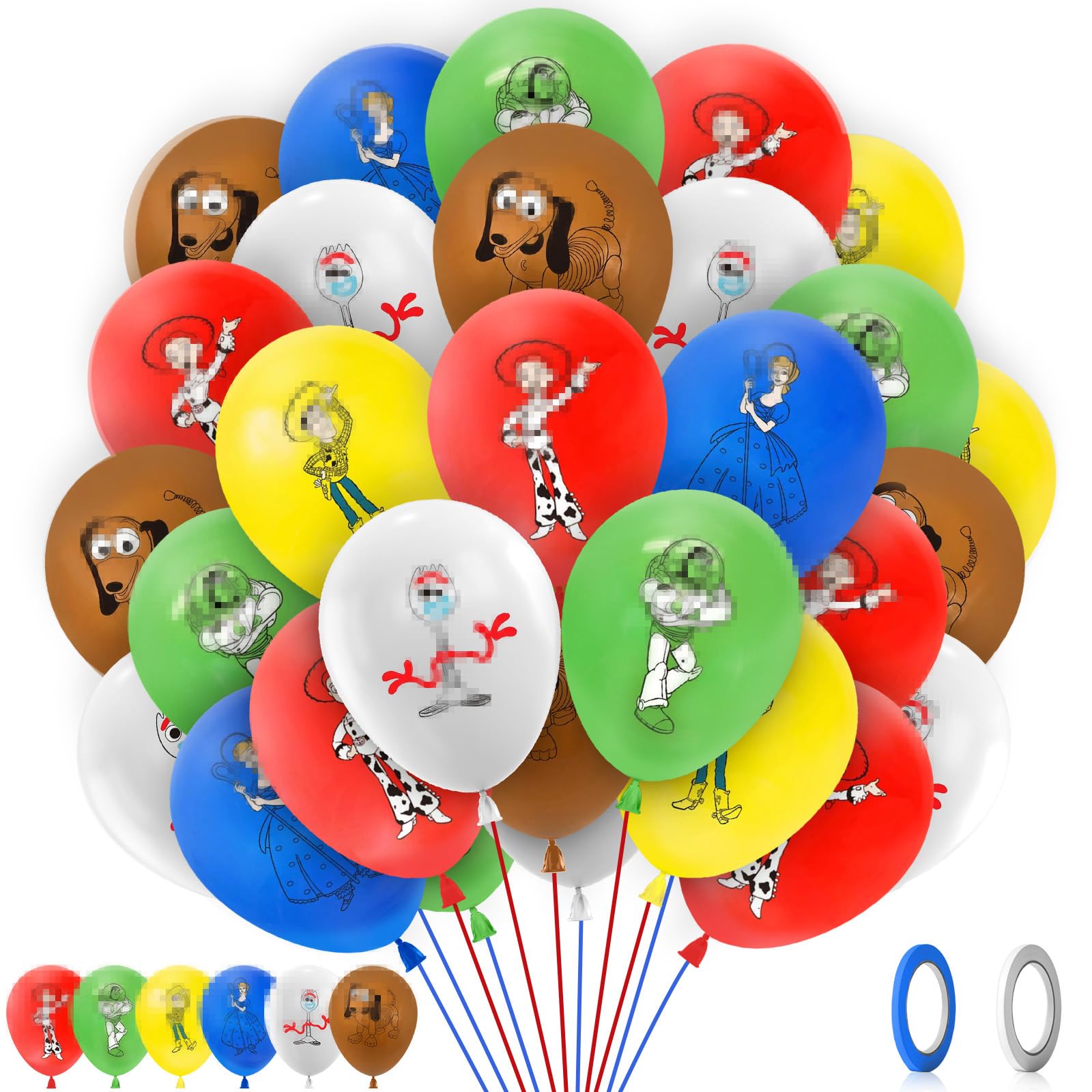 Toy Inspired Story Birthday Decorations for Girl Boy- 32pcs Birthday Balloons Decorations, Latex Balloons for Kids, Happy Birthday Balloons, Party Balloons Supplies for Theme Happy Birthday Decoration — image 1