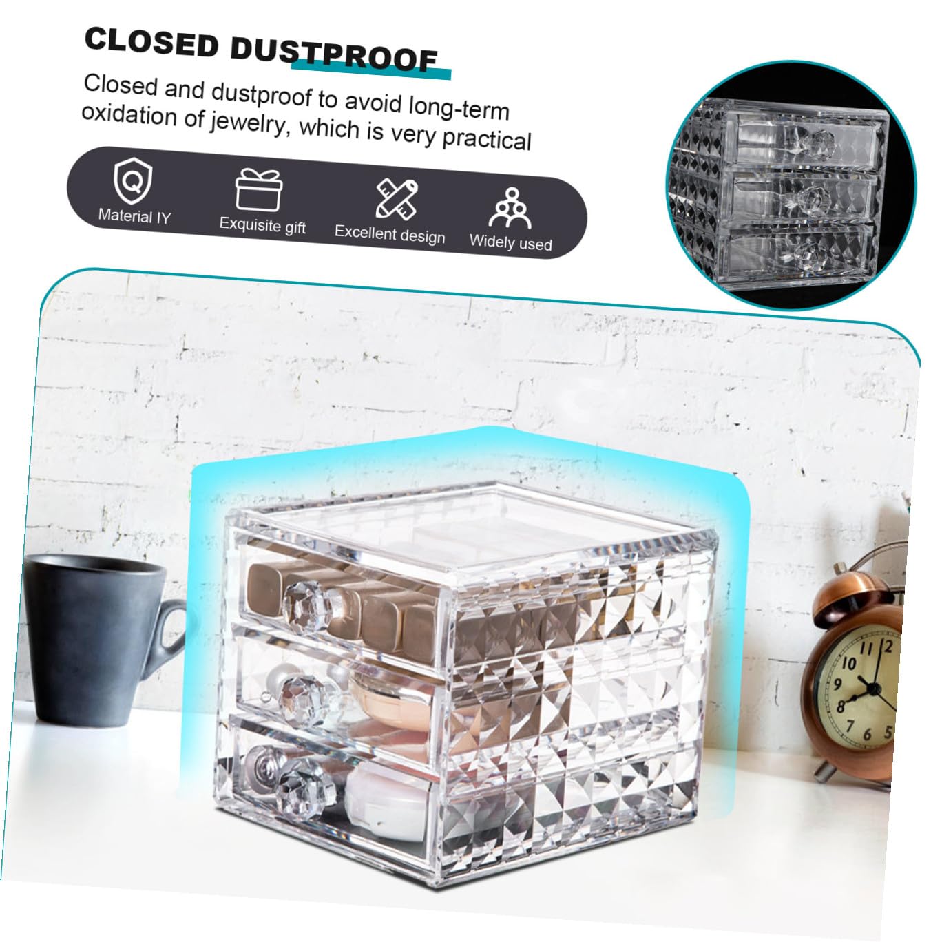 Kosmetikbehälter Schubladenform Mehrschichtiger Transparenter Acryl Organizer Schminkkoffer Für Haushalt Lippenstift Schmuck Aufbewahrung