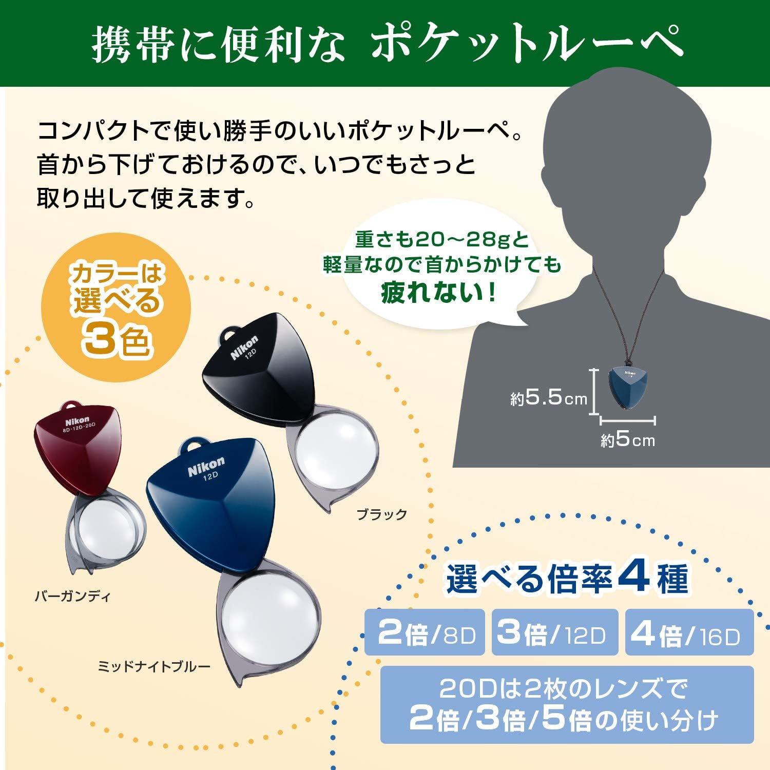 New Pocket Type Loupe BEA10041 New Pocket Le- ぺ 20D Midnight Blue