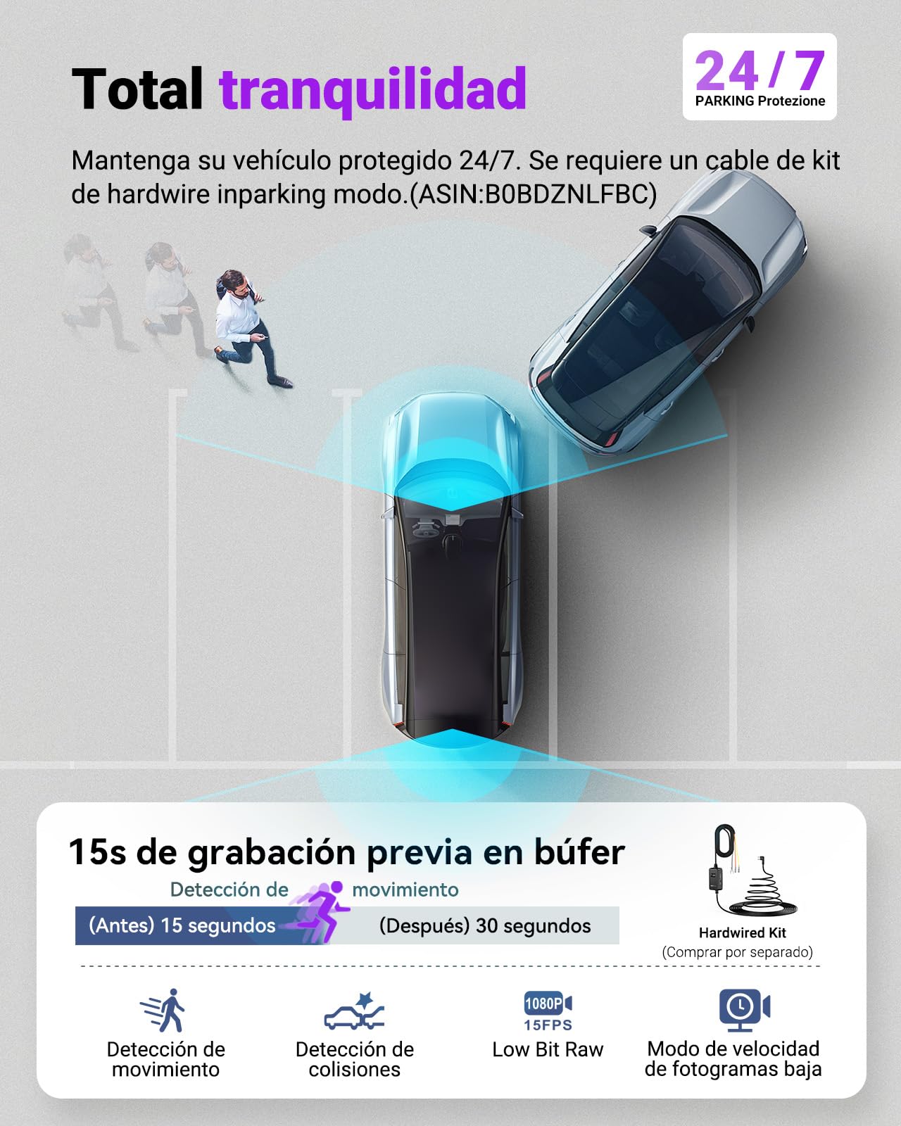 VANTRUE S1 Pro MAX 4K+4K Dual STARVIS 2 Dash CAM Coche, dashcam cámara Coche, 5G WiFi PlatePix AI GPS 360 Grados HDR Buffer, cámara para Coche, LTE Opcional, comandos de Voz, 1 TB máx.