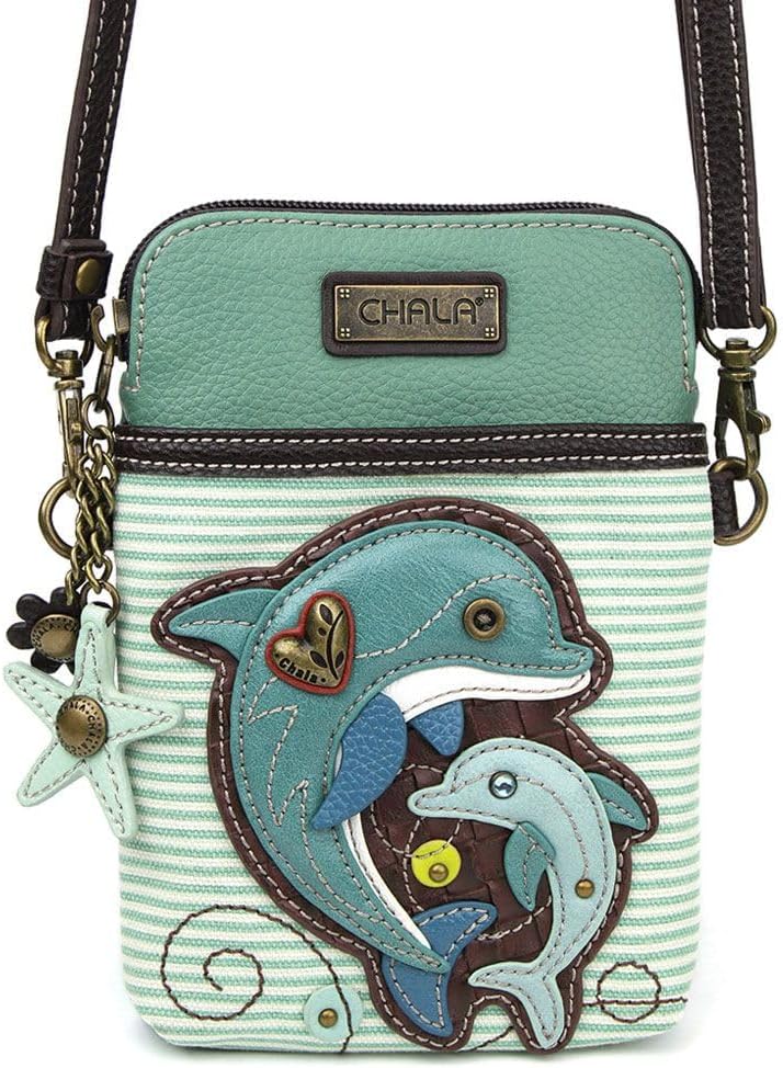 CHALA Ocean Collection Cell Phone Crossbody Purse-Women PU Leather/Canvas Multicolor Handbag with Adjustable Strap - Image 2