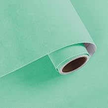 VaryPaper 15.7" x 78.7" Self Adhesive Mint Green Velvet Felt Liner Flocking Drawer Liner Soft Fabric Peel and Stick Felt Velvet Wallpaper for Bedroom Green Contact Paper for Cabinet Jewelry Box Crafts