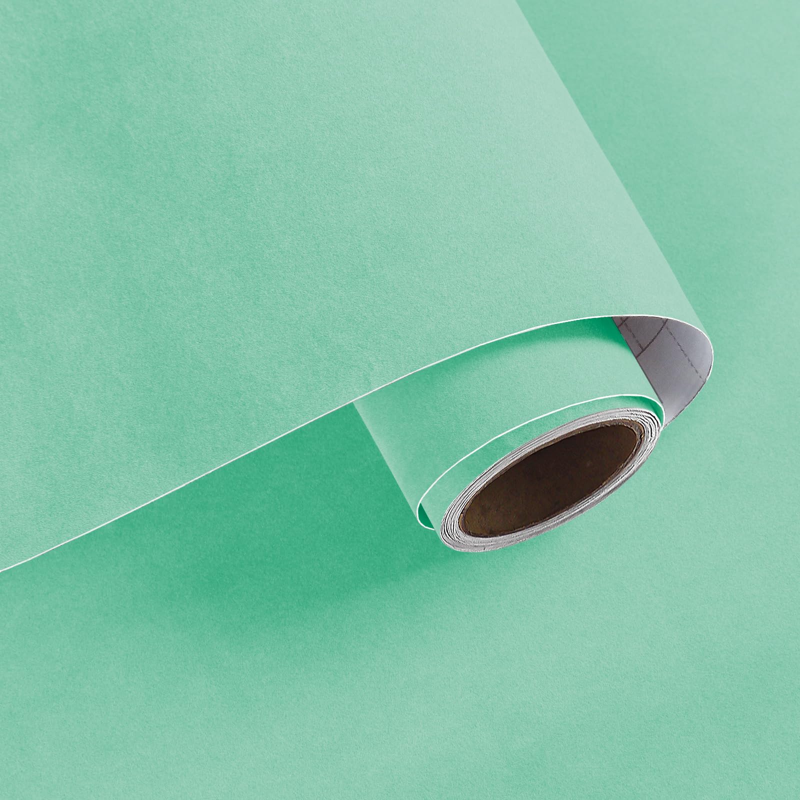 Papier peint autocollant en velours haut de gamme, revêtement vert menthe pour boîte à bijoux