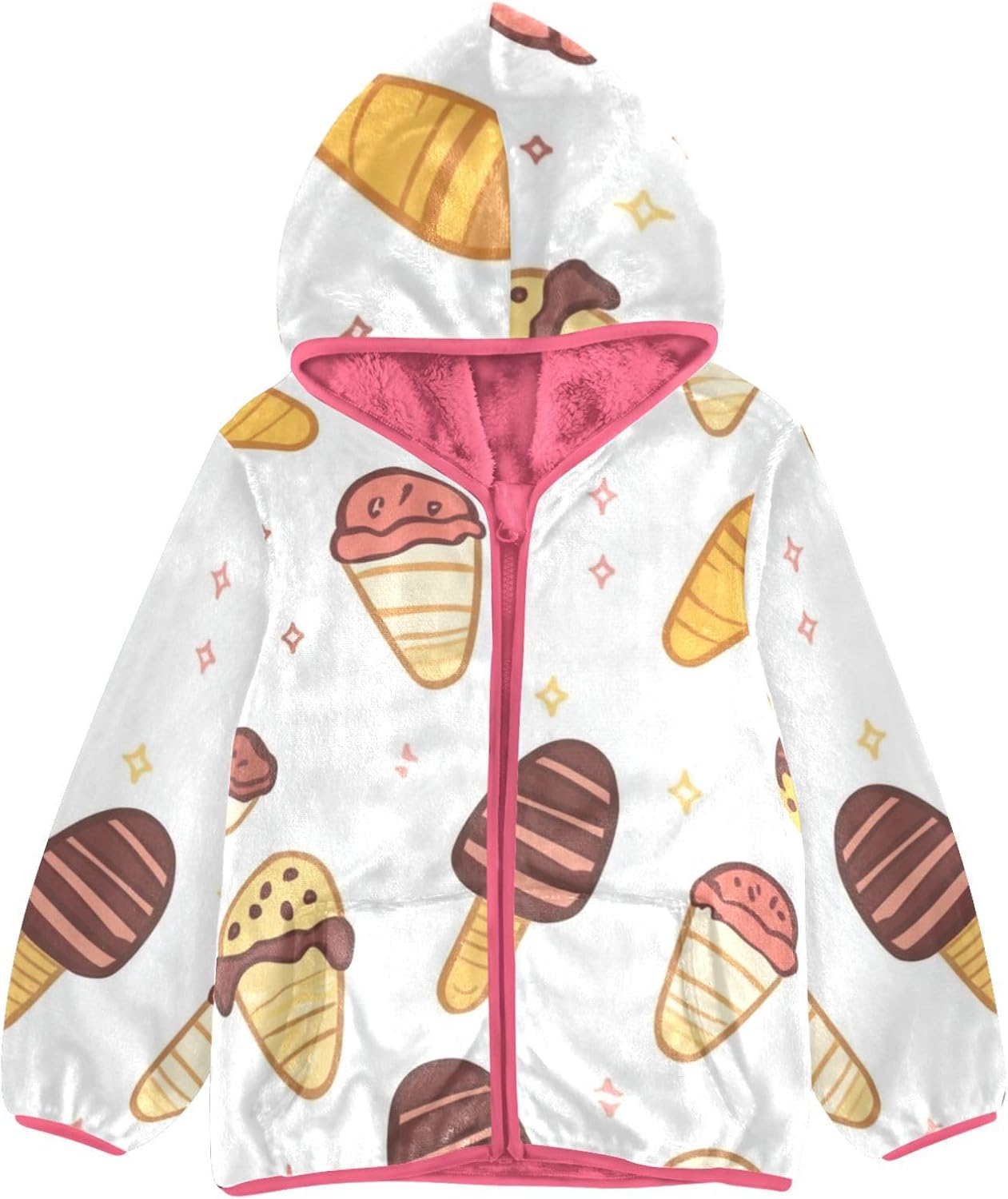 GuoChe Ice Cream 3_3 Kids Sherpa Jacket