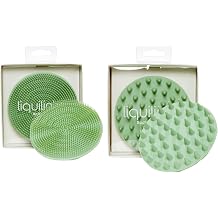 Skincare Essentials Bundle - Silicone Spa Accessories - Beauty Set for Teen Girls Sage Green Scalp Exfoliator & Body Buffer