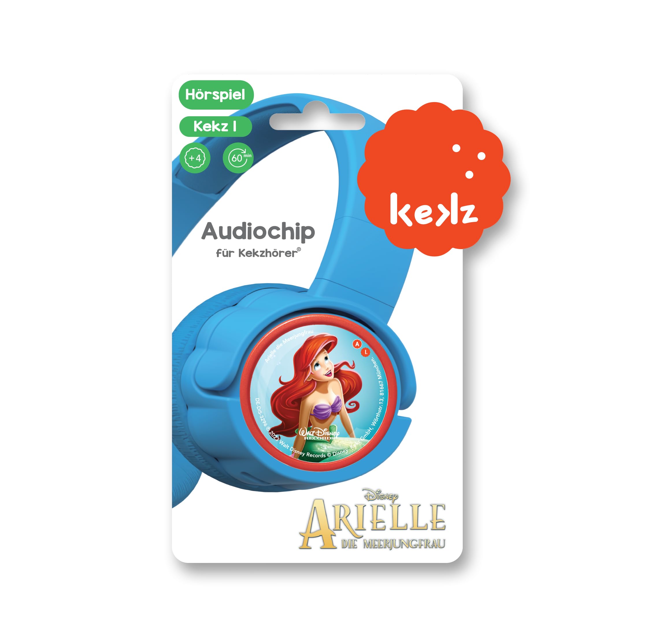 Kekz Chip audio do słuchaczy ciastek, Disney - Arielle Syrenka jako ciasteczko, słuchowisko dla dzieci od 4 lat, czas odtwarzania ok. 60 min