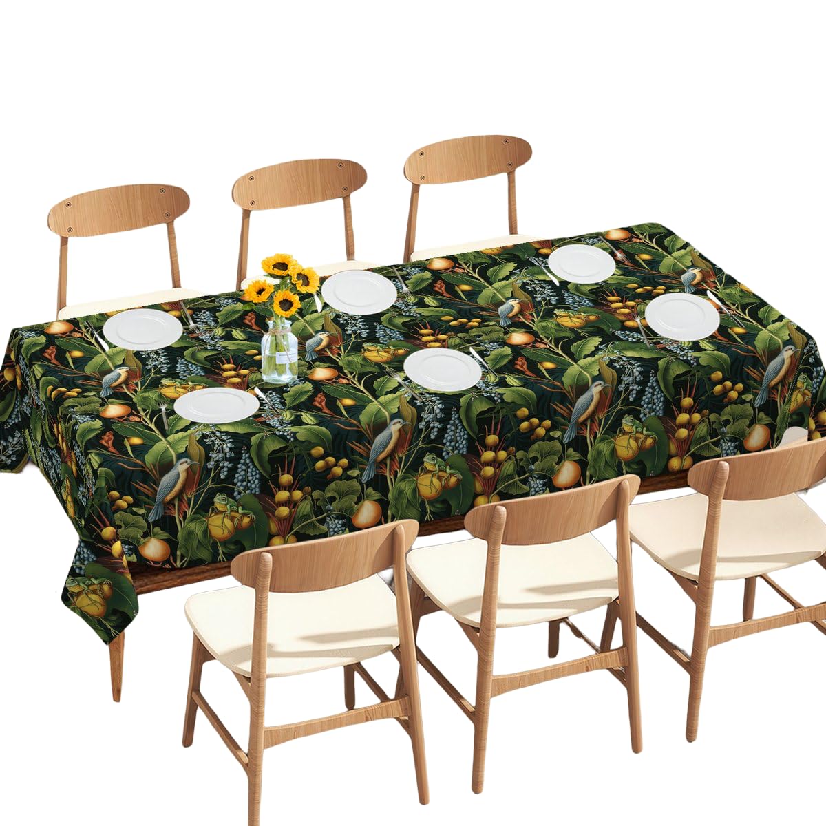 Nappe 140 x 240 cm imperméable bleu raisins Ulticool idéale pour repas de famille