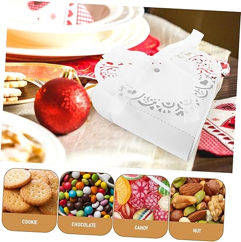 Miniatura 4 de BESTonZON 50 cajas huecas de cartón para regalo de novia, cajas de regalo para boda, regalos de chocolate, cajas de dulces de boda, cajas de fiesta,