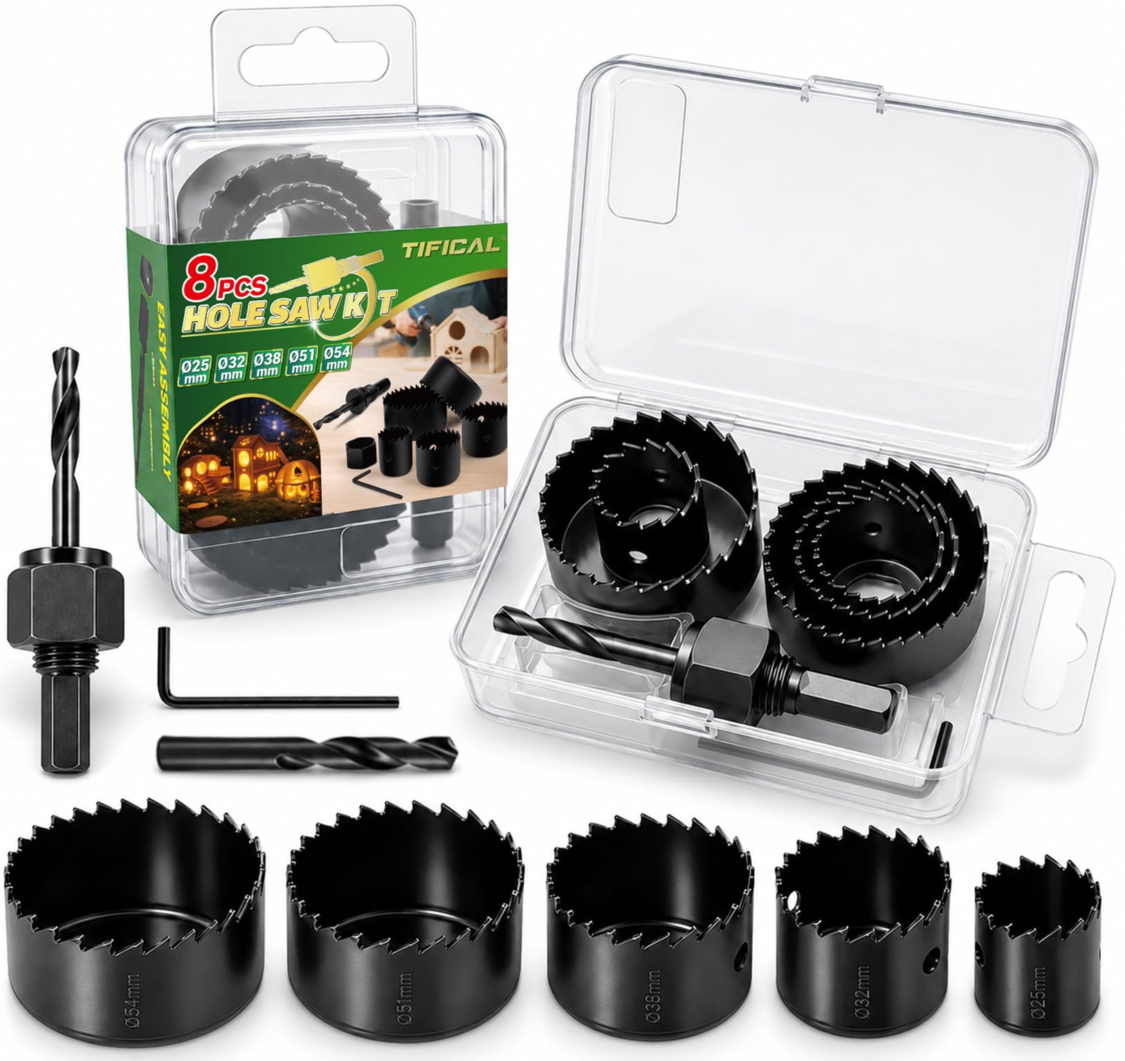 Photo 1 of TIFICAL 8PCS Hole Saw Kit (1"-2-1/8")